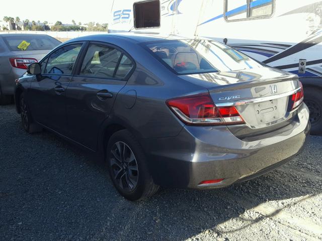 19XFB2F86DE267508 - 2013 HONDA CIVIC EX GRAY photo 3