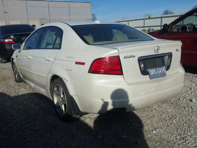 19UUA66225A004628 - 2005 ACURA TL WHITE photo 3