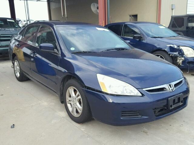 1HGCM56397A056329 - 2007 HONDA ACCORD SE BLUE photo 1