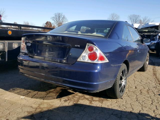 1HGEM22082L027873 - 2002 HONDA CIVIC EX BLUE photo 4