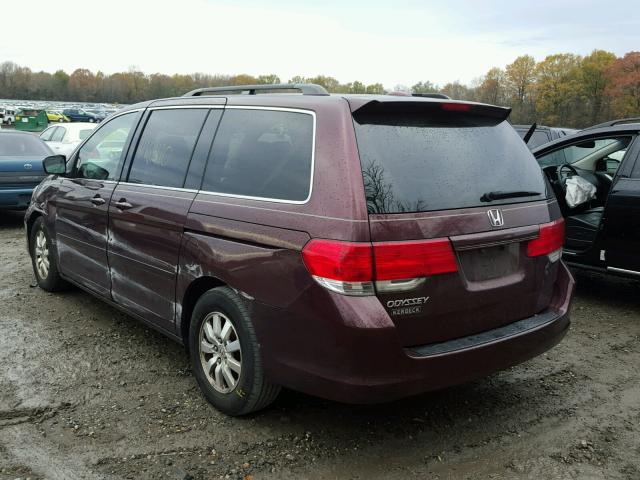 5FNRL38798B108843 - 2008 HONDA ODYSSEY EX MAROON photo 3