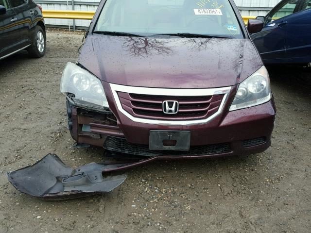 5FNRL38798B108843 - 2008 HONDA ODYSSEY EX MAROON photo 7