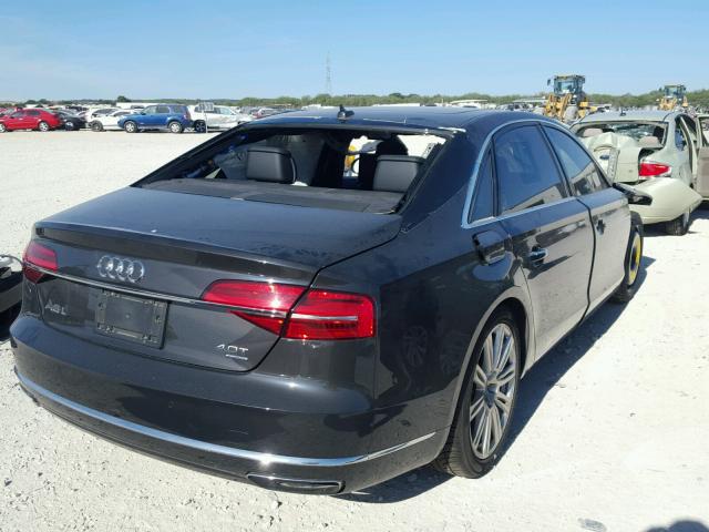 WAU32AFD8FN029522 - 2015 AUDI A8 L QUATT BLACK photo 4