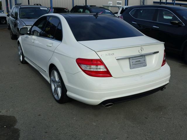 WDDGF56X18F161874 - 2008 MERCEDES-BENZ C 350 WHITE photo 3