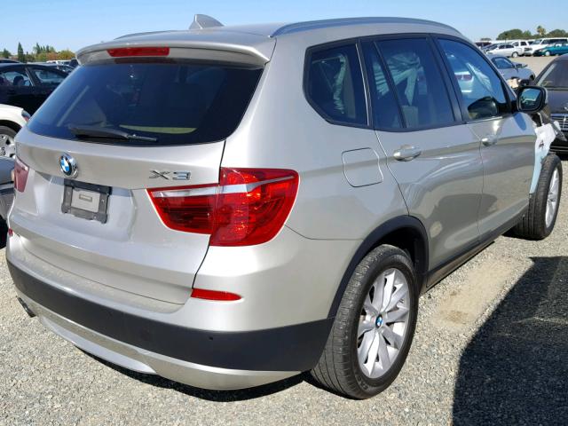 5UXWX9C55D0A17756 - 2013 BMW X3 XDRIVE2 GOLD photo 4