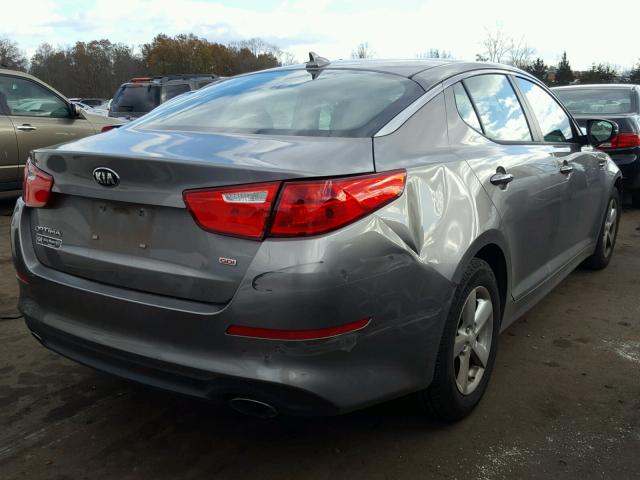 5XXGM4A73FG513143 - 2015 KIA OPTIMA LX GRAY photo 4