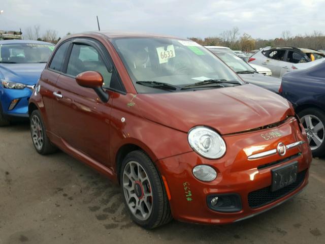 3C3CFFBR2CT287525 - 2012 FIAT 500 SPORT RED photo 1