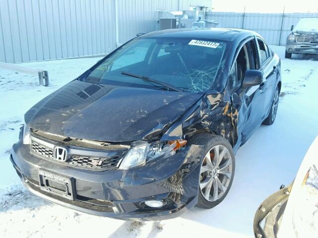 2HGFB6E53CH201369 - 2012 HONDA CIVIC SI BLACK photo 2