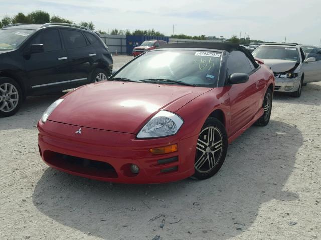 4A3AE75H43E067637 - 2003 MITSUBISHI ECLIPSE SP RED photo 2