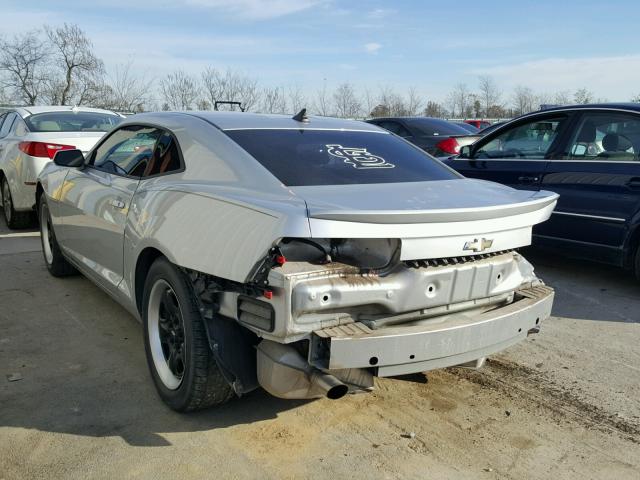 2G1FE1E33C9147999 - 2012 CHEVROLET CAMARO LS SILVER photo 3