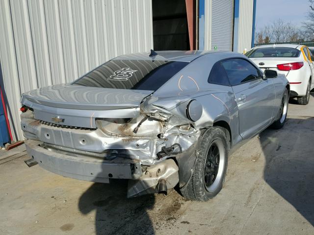 2G1FE1E33C9147999 - 2012 CHEVROLET CAMARO LS SILVER photo 4