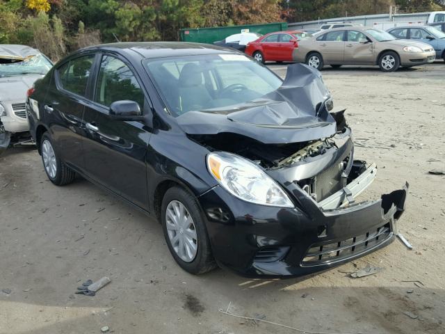 3N1CN7AP2CL865582 - 2012 NISSAN VERSA S BLACK photo 1