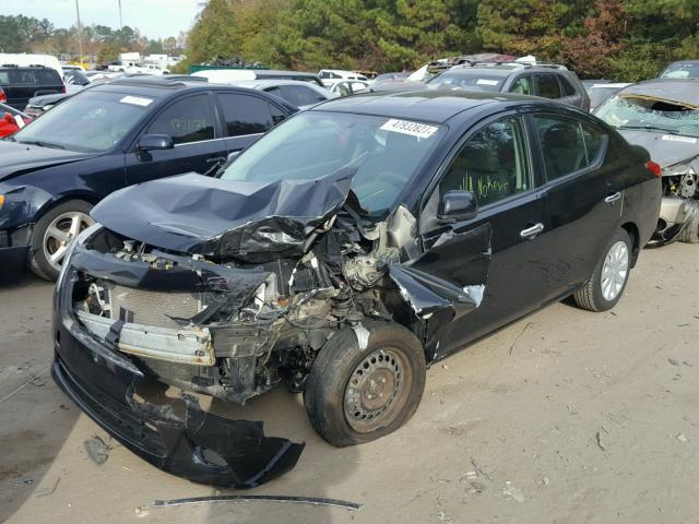 3N1CN7AP2CL865582 - 2012 NISSAN VERSA S BLACK photo 2