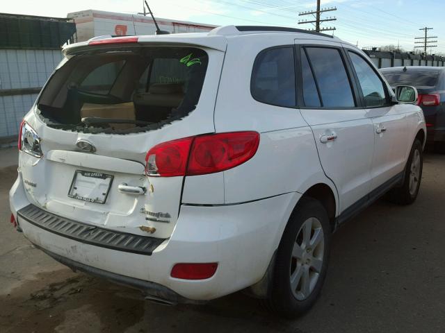 5NMSH73E08H142894 - 2008 HYUNDAI SANTA FE S WHITE photo 4