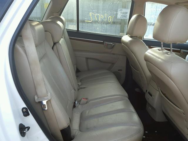 5NMSH73E08H142894 - 2008 HYUNDAI SANTA FE S WHITE photo 6