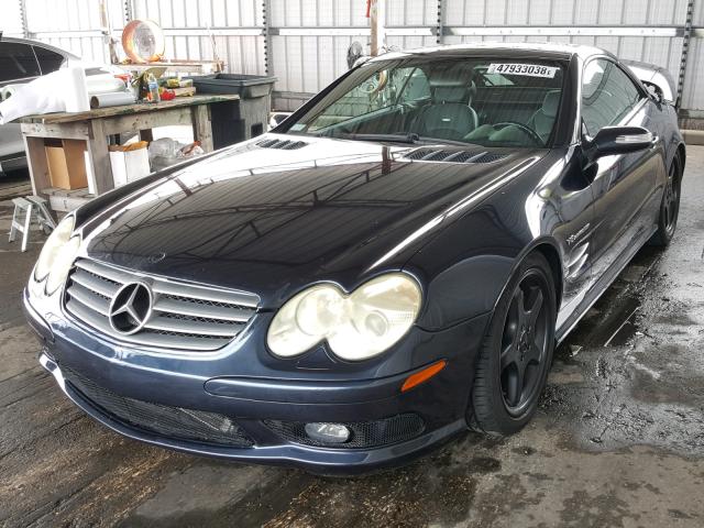 WDBSK74F95F095185 - 2005 MERCEDES-BENZ SL 55 AMG BLUE photo 2