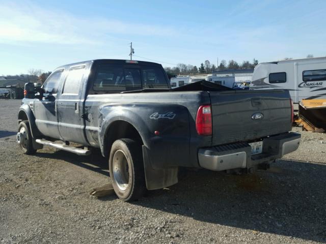 1FTXW43R18EB40121 - 2008 FORD F450 SUPER BLACK photo 3