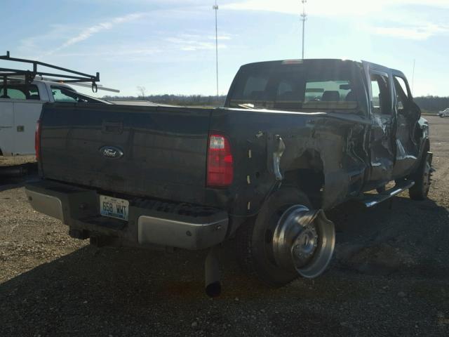 1FTXW43R18EB40121 - 2008 FORD F450 SUPER BLACK photo 4