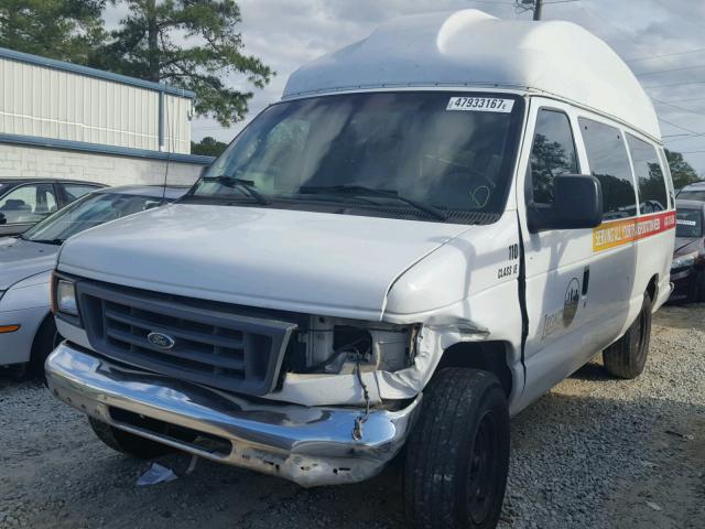 1FTNS24W67DA04938 - 2007 FORD ECONOLINE WHITE photo 2