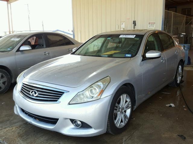 JN1CV6AP5AM400808 - 2010 INFINITI G37 BASE SILVER photo 2