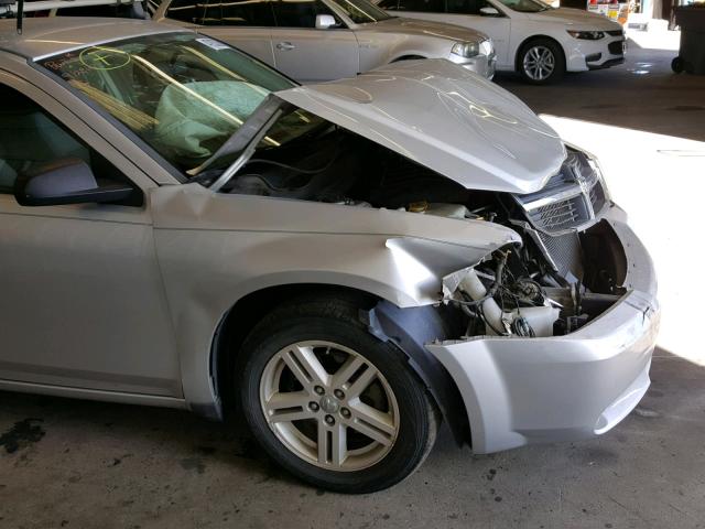 1B3LC56J08N176886 - 2008 DODGE AVENGER SX SILVER photo 9