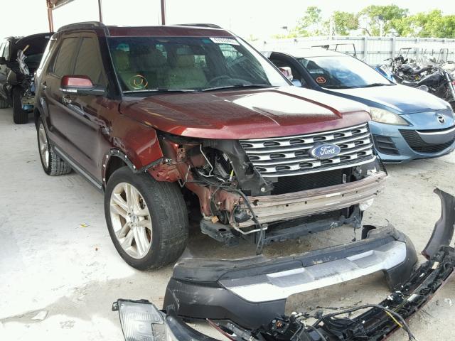 1FM5K7F80GGA51369 - 2016 FORD EXPLORER L BROWN photo 1