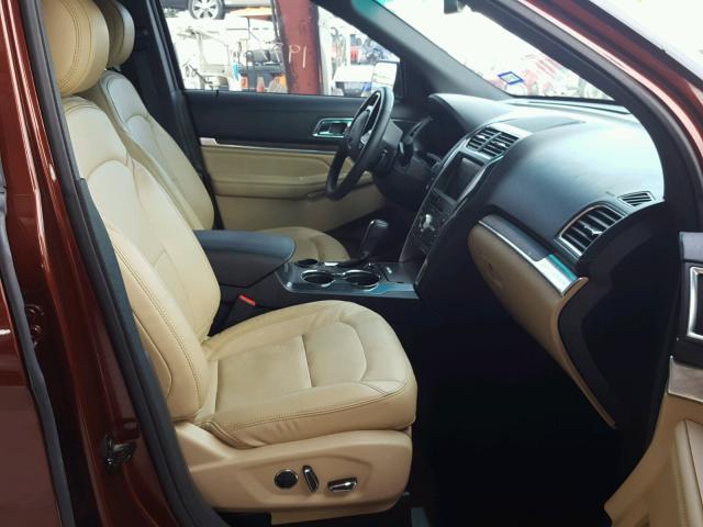 1FM5K7F80GGA51369 - 2016 FORD EXPLORER L BROWN photo 5