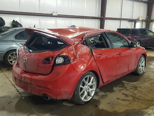 JM1BL1H35A1200209 - 2010 MAZDA SPEED 3 RED photo 4