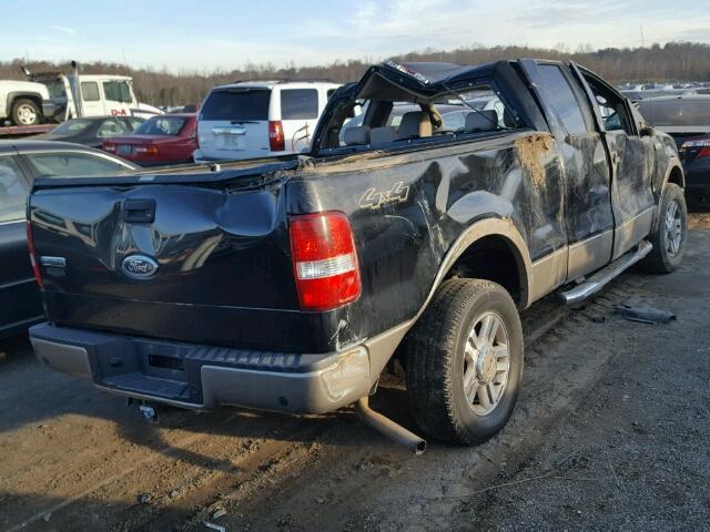 1FTPX14595NA92340 - 2005 FORD F150 BLACK photo 4