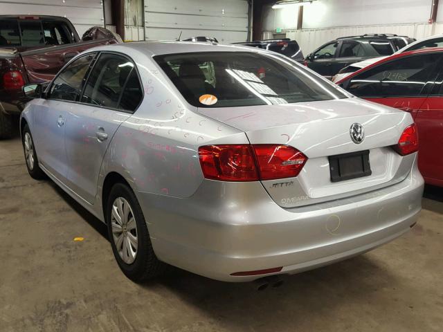 3VW2K7AJ3EM215280 - 2014 VOLKSWAGEN JETTA BASE 银色 照片 3