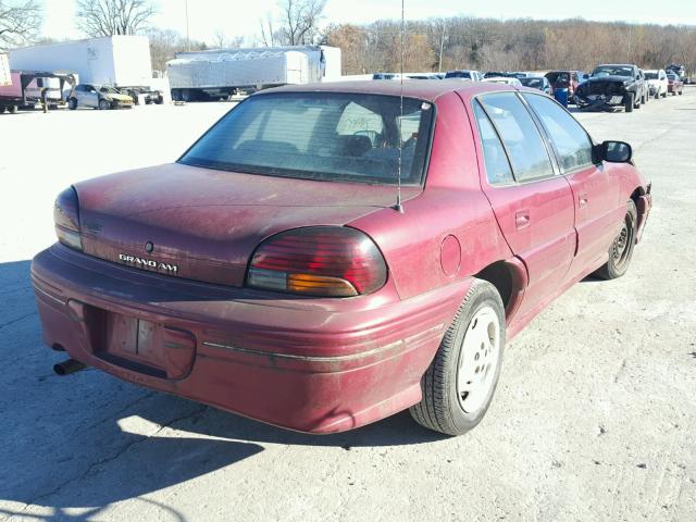 1G2NE52M7TC730483 - 1996 PONTIAC GRAND AM S MAROON photo 4