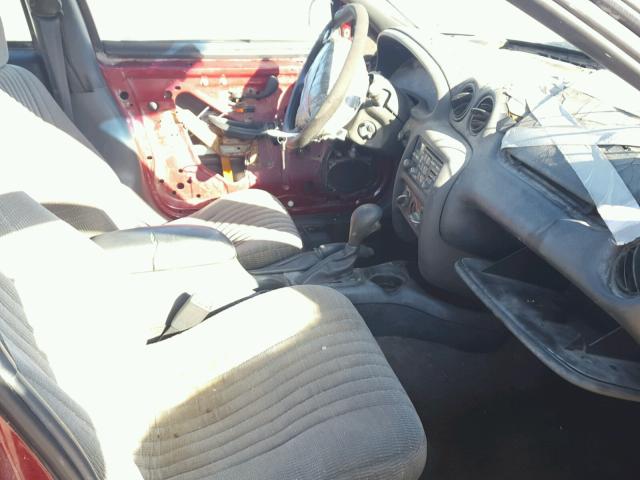 1G2NE52M7TC730483 - 1996 PONTIAC GRAND AM S MAROON photo 5