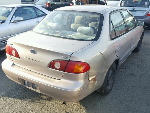 1NXBR12E11Z518704 - 2001 TOYOTA COROLLA CE GOLD photo 4