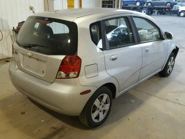 KL1TD666X6B678291 - 2006 CHEVROLET AVEO BASE SILVER photo 4