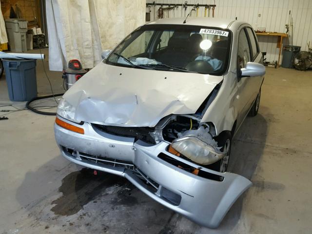 KL1TD666X6B678291 - 2006 CHEVROLET AVEO BASE SILVER photo 9