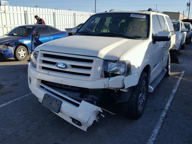 1FMFU19577LA95390 - 2007 FORD EXPEDITION WHITE photo 2