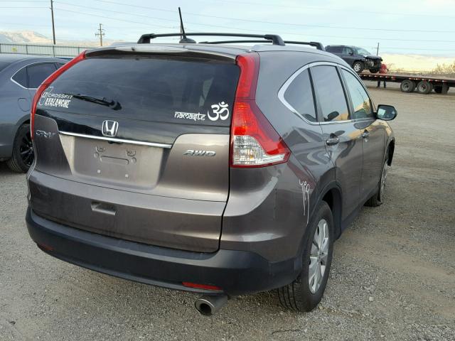 5J6RM4H71CL028519 - 2012 HONDA CR-V EXL BROWN photo 4