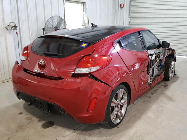 KMHTC6AD9DU097749 - 2013 HYUNDAI VELOSTER B RED photo 4