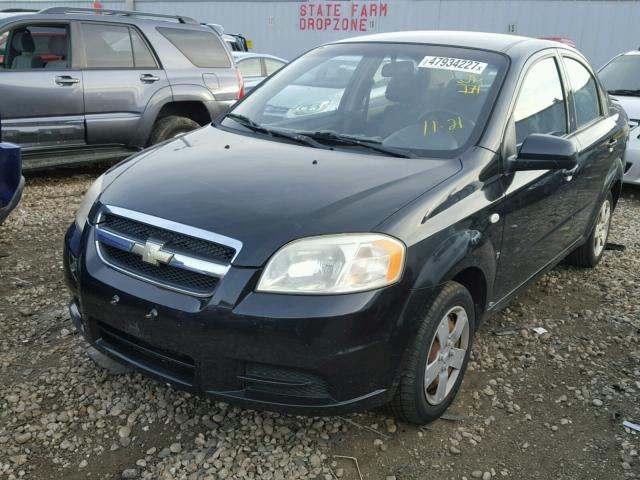 KL1TD56617B123144 - 2007 CHEVROLET AVEO BASE BLACK photo 2