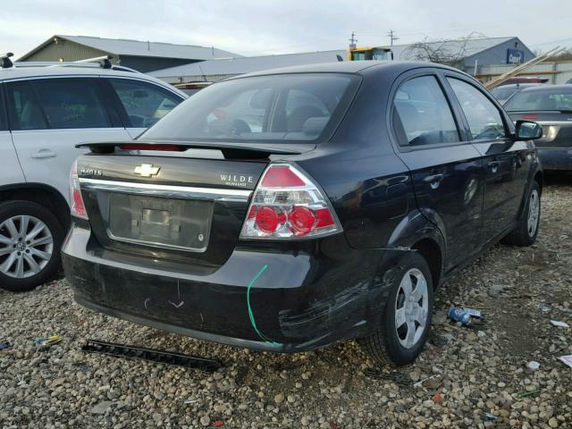 KL1TD56617B123144 - 2007 CHEVROLET AVEO BASE BLACK photo 4