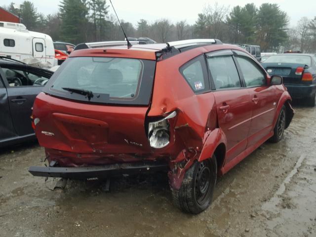 5Y2SL65898Z407078 - 2008 PONTIAC VIBE RED photo 4