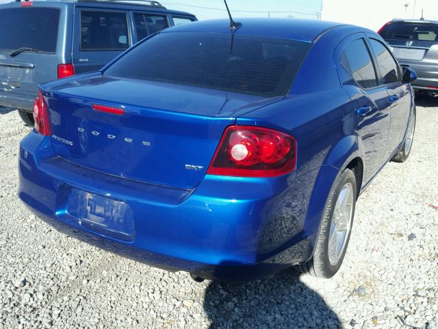 1C3CDZCGXDN531427 - 2013 DODGE AVENGER SX BLUE photo 4