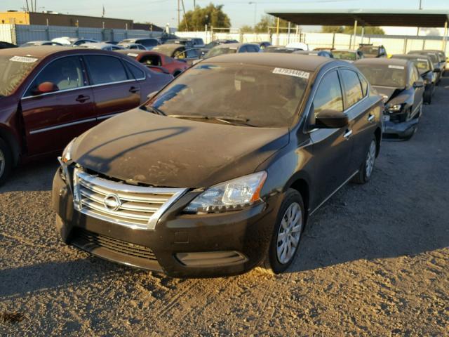 3N1AB7AP4DL795276 - 2013 NISSAN SENTRA S BLACK photo 2