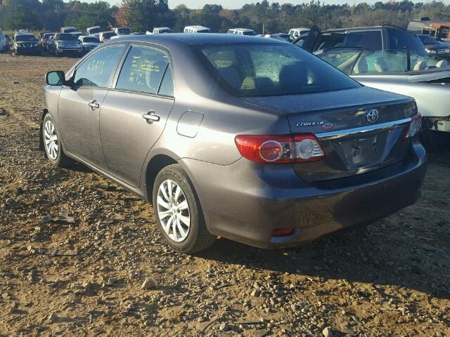 5YFBU4EE0CP019294 - 2012 TOYOTA COROLLA BA GRAY photo 3