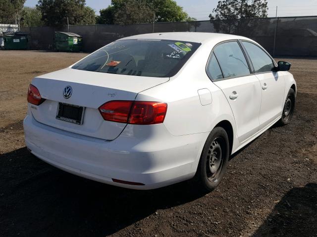 3VW2K7AJ0EM235177 - 2014 VOLKSWAGEN JETTA BASE 白色 照片 4