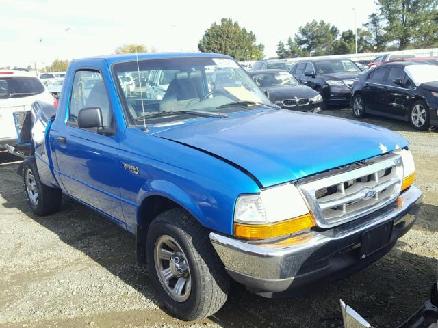 1FTYR10C4YPA01647 - 2000 FORD RANGER BLUE photo 1