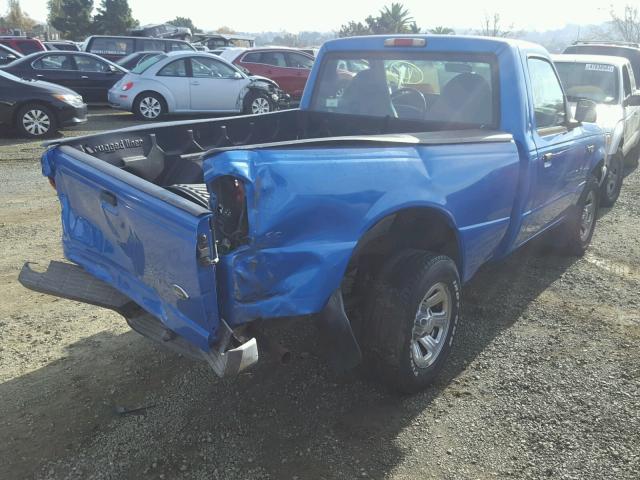 1FTYR10C4YPA01647 - 2000 FORD RANGER BLUE photo 4