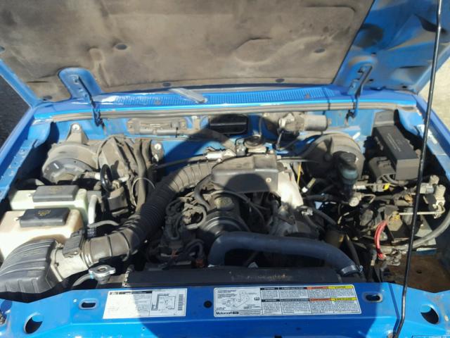 1FTYR10C4YPA01647 - 2000 FORD RANGER BLUE photo 7