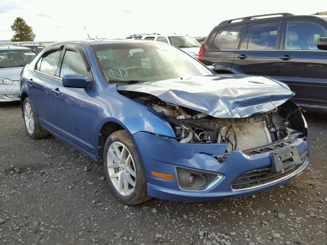 3FAHP0CG0AR312981 - 2010 FORD FUSION SEL BLUE photo 1