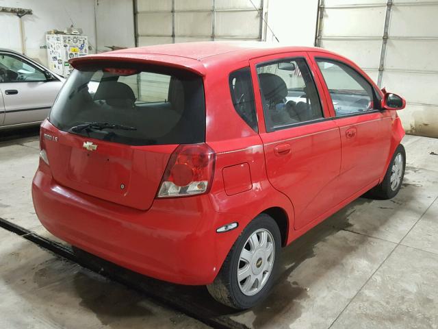 KL1TJ62604B165806 - 2004 CHEVROLET AVEO LS RED photo 4